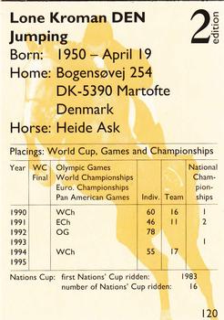 1995 Collect-A-Card Equestrian #120 Lone Kroman / Heide Ask Back